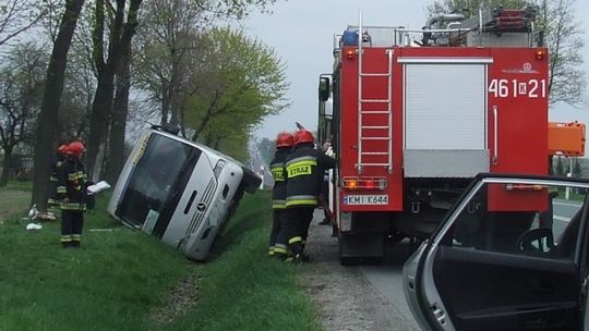 Wypadek autobusu Lublin - Kraków. Ranni trafili do szpitala