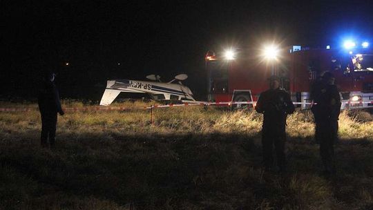 Wypadek awionetki w Łodzi. Dwie osoby ranne podczas awaryjnego lądowania