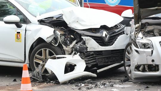 Wypadek na al. Kompozytorów Polskich w Lublinie. Są duże korki [zdjęcia]