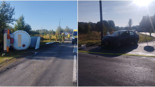 Wypadek na drodze wojewódzkiej. Obowiązują objazdy