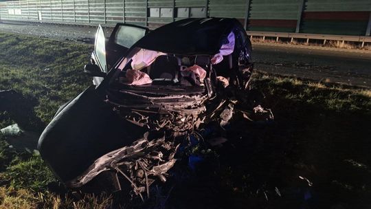 Wypadek na krajowej 12 za Puławami. Dwie osoby w szpitalu