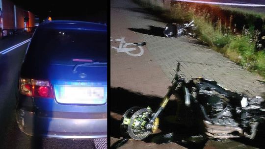 Wypadek na krajowej "dwójce". Nie żyje motocyklista