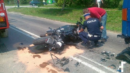 Wypadek na Nałęczowskiej: Motocyklista trafił do szpitala