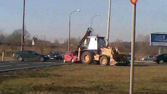 Wypadek na skrzyżowaniu Krochmalnej i Diamentowej w Lublinie