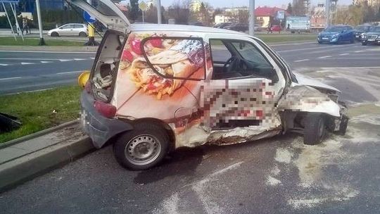 Wypadek na skrzyżowaniu ul. Nadbystrzyckiej i Zana