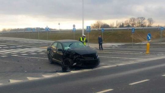 Wypadek na skrzyżowaniu ul. Poligonowej i Zelwerowicza