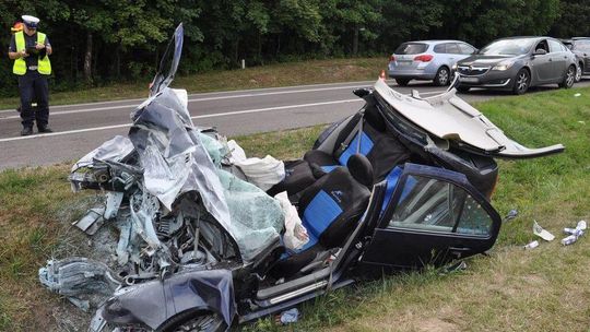 Wypadek na trasie Zamość-Krasnystaw. Nie żyje 48-letni mężczyzna [zdjęcia]