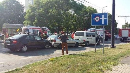 Wypadek na ul. Diamentowej w Lublinie. Utrudnienia w ruchu