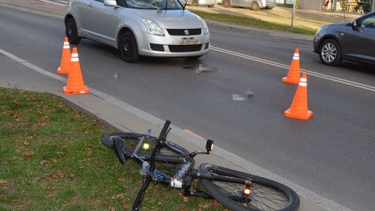 Wypadek na ul. Kościuszki. Nastoletni rowerzysta poważnie ranny