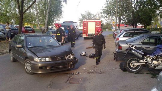 Wypadek na ul. Paderewskiego: Zderzenie nissana z motocyklem