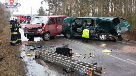Wypadek pod Łukowem. Zderzyły się dwa busy