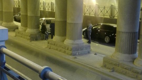 Wypadek pod wiaduktem nad ul. Kunickiego w Lublinie