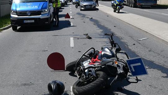 Wypadek podczas egzaminu na prawo jazdy