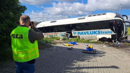 Wypadek ukraińskiego autokaru pod Krasnymstawem. Wśród poszkodowanych są dzieci