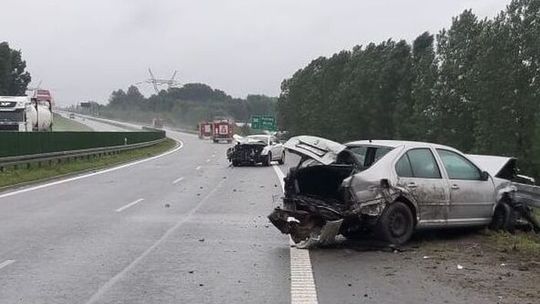 Wypadek w Bronowicach. Droga ekspresowa w stronę Puław zablokowana