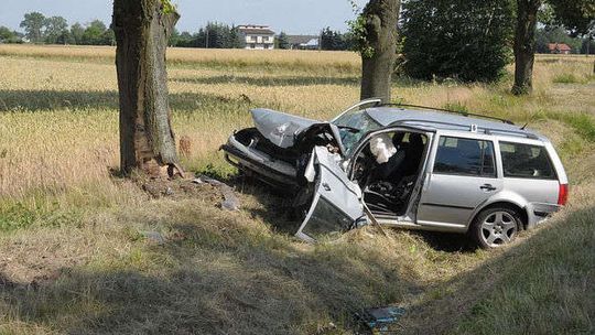 Wypadek w Jeziorach. 38-latka zasłabła za kierownicą?