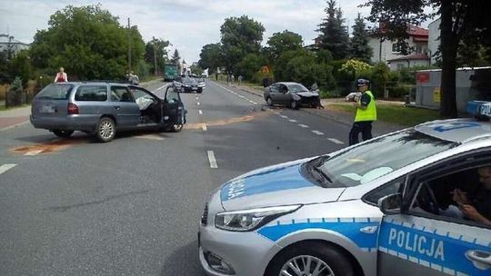 Wypadek w Końskowoli. Zderzyły się dwa samochody