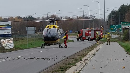 Wypadek w lesie. Interweniował śmigłowiec LPR
