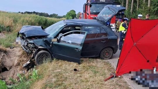 Wypadek w powiecie kraśnickim. 68-latka zginęła po uderzeniu auta w przepust