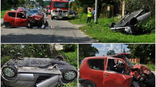 Wypadek w Stróży: Dwoje dzieci i kierowca w szpitalu