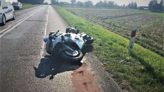 Wypadek w Uściążu. Zginął motocyklista, nie miał prawa jazdy