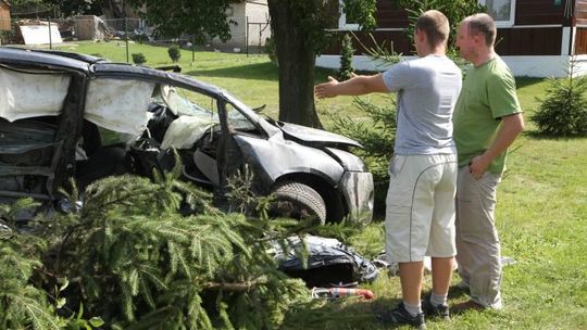 Wypadek w Wólce Rokickiej (zdjęcia)