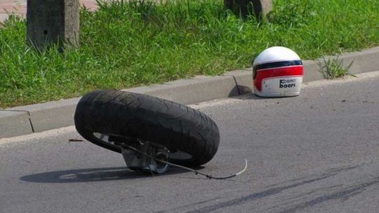 Wypadek we Włodawie: Motocykl zderzył się z autem (zdjęcia)