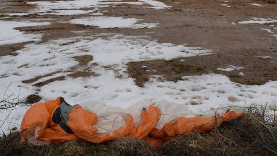 paralotnia na śniegu