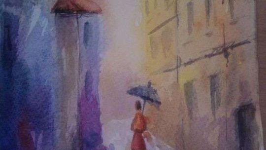 Wystawa "Pejzaż miasta w akwareli" w Chatce Żaka