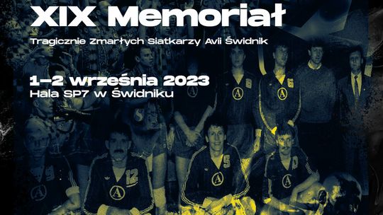XIX Memoriał Tragicznie Zmarłych Siatkarzy Avii odbędzie się w piątek i sobotę w Świdniku