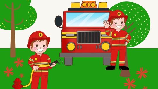 Zabawa nad wodą dla dzieci w mundurach