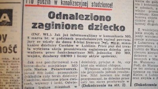 Zaginął kiedy wracał ze szkoły. Spędził pięć dni i nocy w studzience