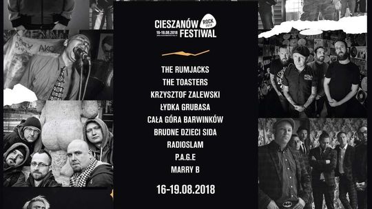 Zalewski, Ania Rusowicz, Dżem - Cieszanów Rock Festiwal 2018 (program imprezy)
