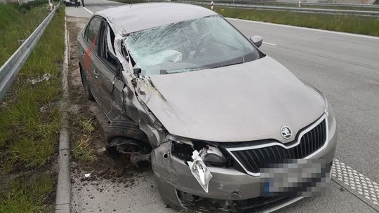 Zamiast patrzeć na drogę szukał telefonu. Tak to się skończyło