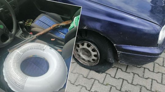 Zamość i coś bardzo niespotykanego. Porzucił VW, zabrał psa i uciekał boso