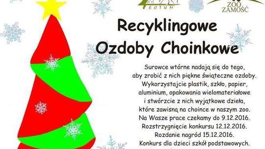 Zamość. Konkurs na ozdoby choinkowe z recyklingu
