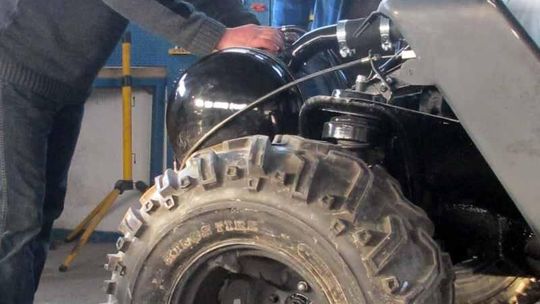 Zamość: Quad z silnikiem subaru jedzie na targi