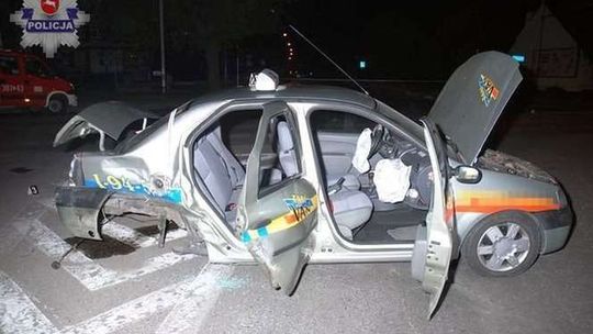 Zamość: Taksówkarz doprowadził do wypadku