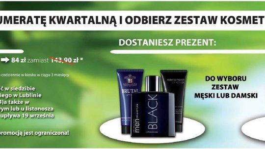 Zamów prenumeratę i odbierz zestaw kosmetyków