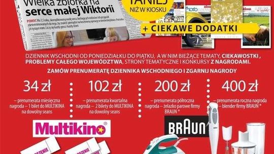Zamów prenumeratę, odbierz bilety do kina i nagrody