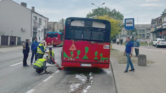 Zapalił się autobus puławskiego MZK. Utrudnienia na Piaskowej