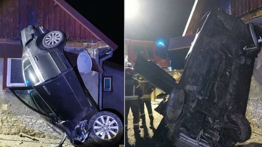 Zaparkował w domu, bo był pijany