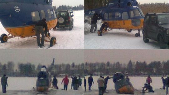 Zatopili śmigłowiec w Jeziorze Białym. To będzie atrakcja dla nurków