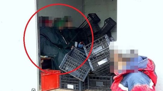 Zatrzymali samochód chłodnię do kontroli. Usłyszeli dziwne odgłosy z części ładunkowej