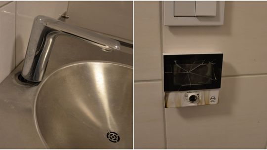 Zdemolowali kinową łazienkę
