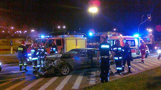 Zderzenie dwóch samochodów audi w Lublinie (zdjęcia)