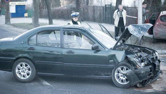 Zderzenie dwóch samochodów na Grabskiego w Lublinie