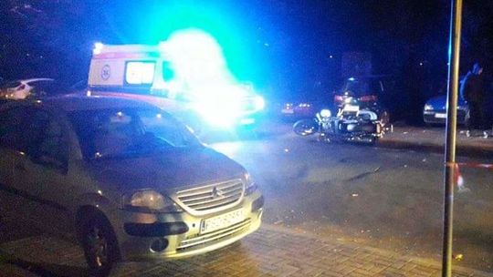 Zderzenie motocykla i samochodu na LSM w Lublinie
