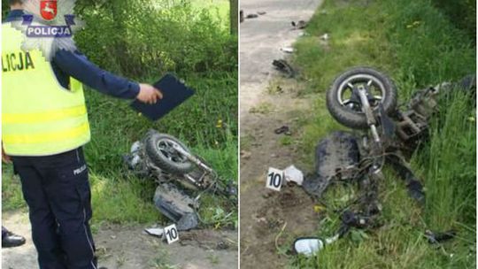 Zderzenie motoroweru z autem. Nie żyje 68-latek