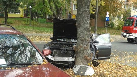 Zderzenie samochodów na ul. Kazimierza Wielkiego w Lublinie